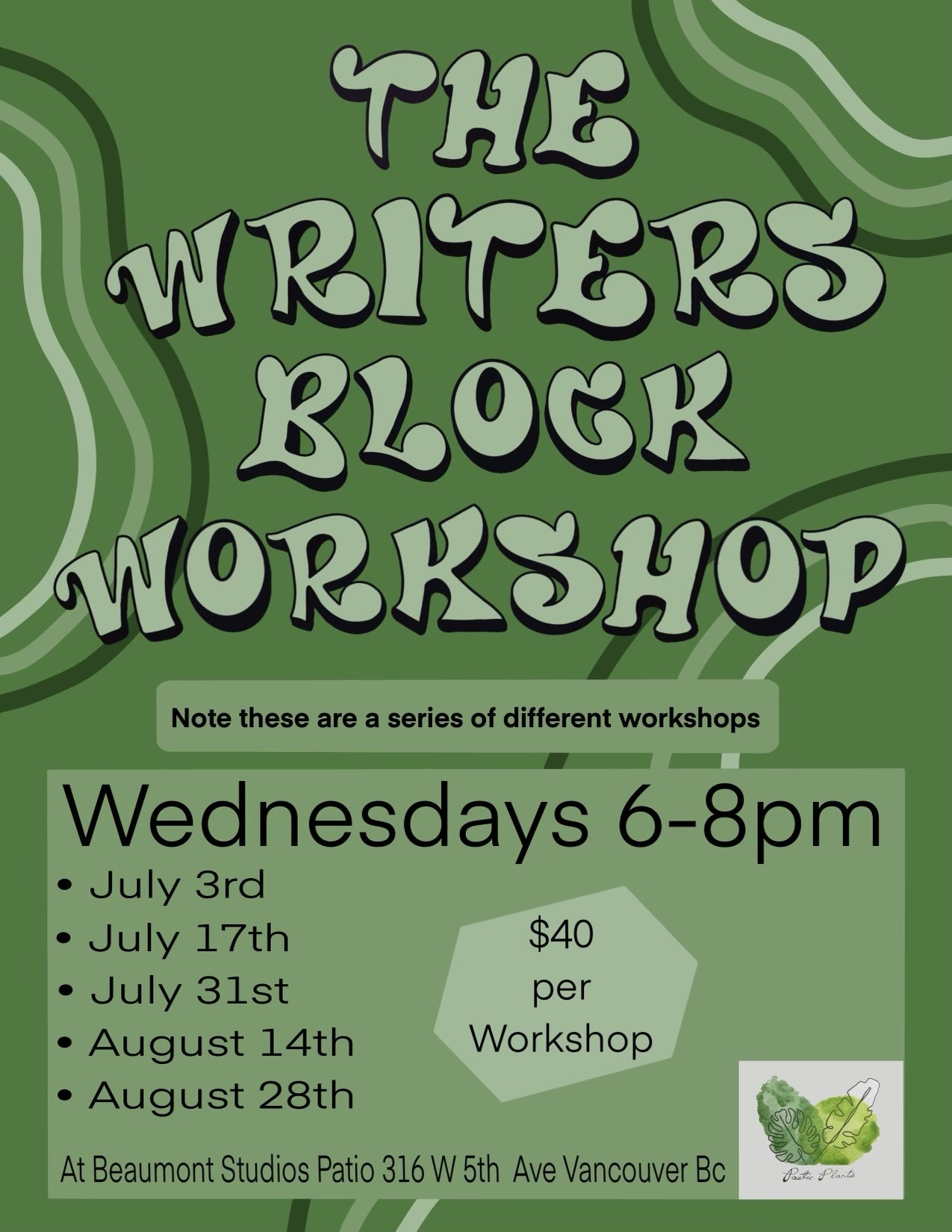The Writers Block Wednesdays Workshop