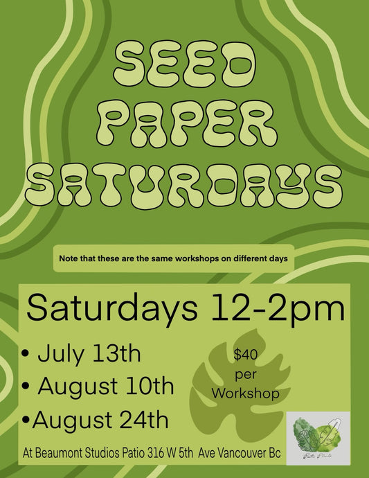 Seed Paper Saturdays Garden Workshop